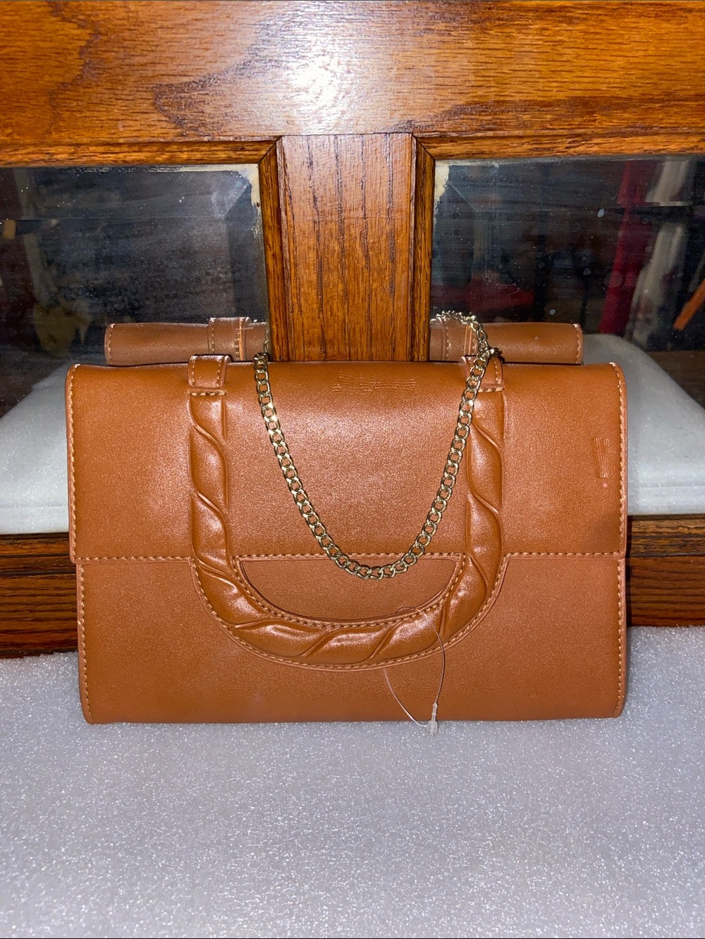 NWOT Danielle Nicole Tan Chain Shoulder Bag